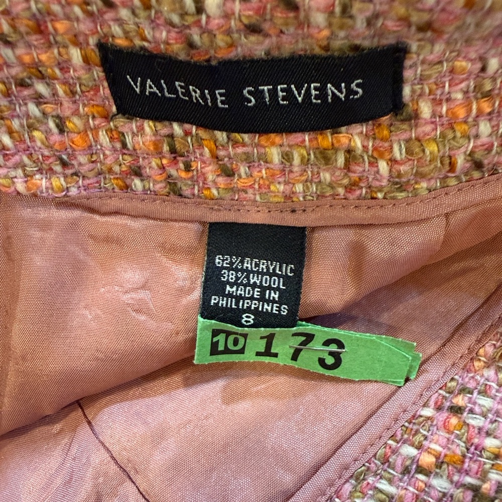 Valerie Stevens Multicolor Tweed Jacket